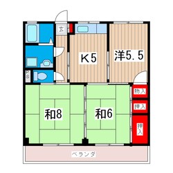 陽崇台ハイツの物件間取画像